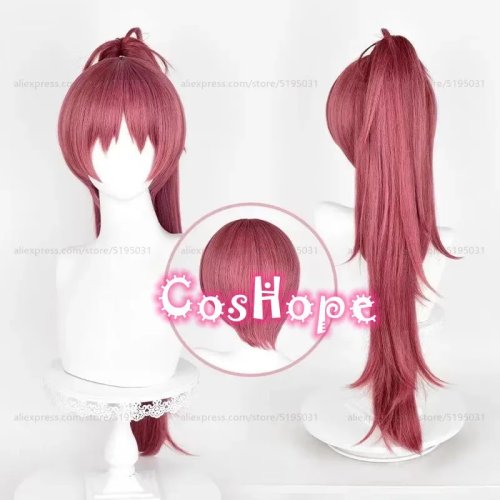 2025 Sakura Kyouko Anime-Cosplay-Perücke, rosenrot, hitzebeständig, synthetisch