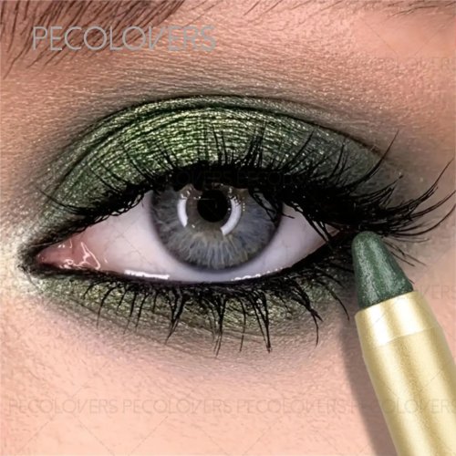 Lápiz sombra de ojos resistente al agua y al roce, doble punta con aplicador esponja — Acabados glitter y mate