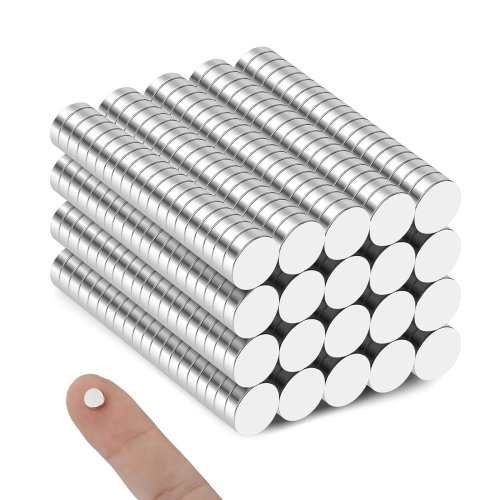 100 szt. mocnych magnesów okrągłych 6×2 mm — magnesy dyskowe do lodówki, majsterkowania, rękodzieła, nauki i edukacji
