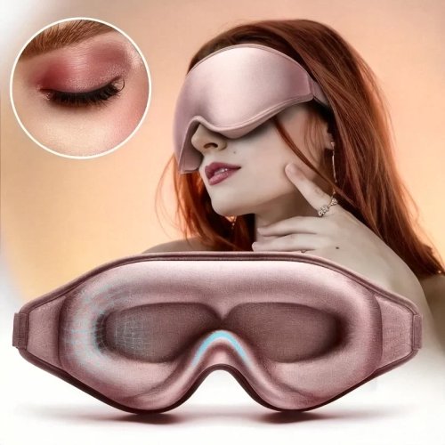 3D шовкова маска для сну — суперм’яка, анатомічна, унісекс, для подорожей, йоги та дрімоти