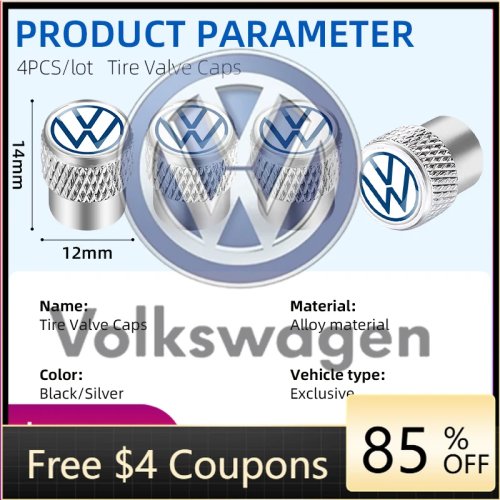 Molduras y tapitas de válvula para VW Jetta MK5/Golf - Juego de 4
