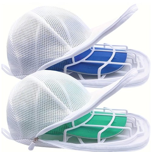 Conjunto 2 peças suporte para lavar bonés (baseball/duckbill) — protetor para máquina e secagem ao sol, mantém a forma