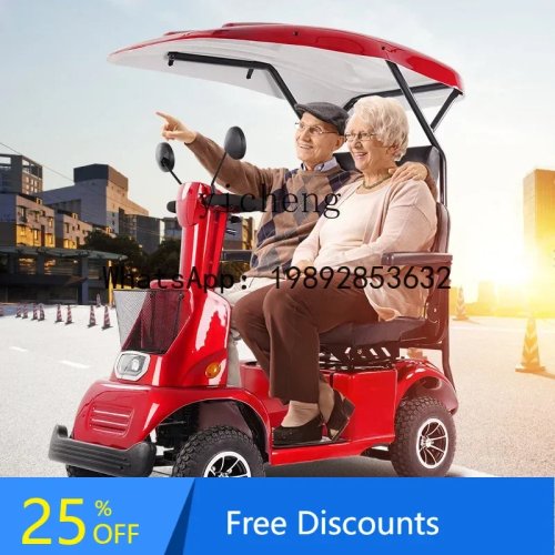 Scooter électrique 4 roues AB pour personnes âgées — batterie haut de gamme, 2 places