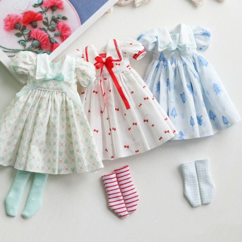 فستان صيفي لدمى بمقاس 1/6 متوافق مع Blythe و ob24/ob22 و Azone و Licca و ICY و JerryB – ملابس وإكسسوارات الدمى