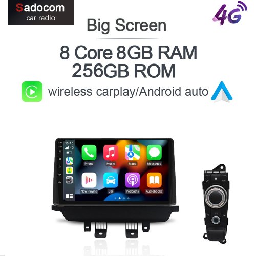 Автомагнітола Android 14 для Mazda 2/CX-3 (2014–2020) 1280×720 720P, CarPlay, 8GB RAM + 256GB, GPS-навігація, Wi‑Fi, RDS