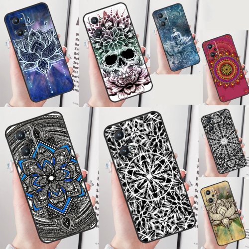 Coque motif mandala pour Realme (GT 7 Pro, GT 6/6T, C75/C67/C61/C55/C53/C51/C35, C21Y, C25S, 10–14 Pro/Plus)