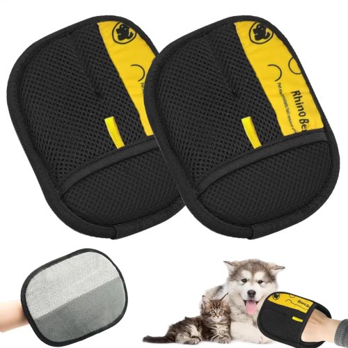 Electrostatic Pet Hair Removal Glove — Grooming Brush Glove for Dogs & Cats, Removes Fur from Clothes, Carpets & Upholstery
