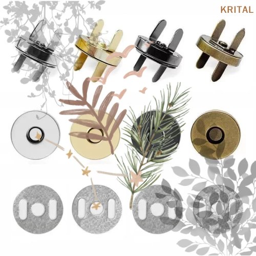 Set magnetische drukknopen 14/18 mm voor handtas/portemonnee — tassenaccessoires