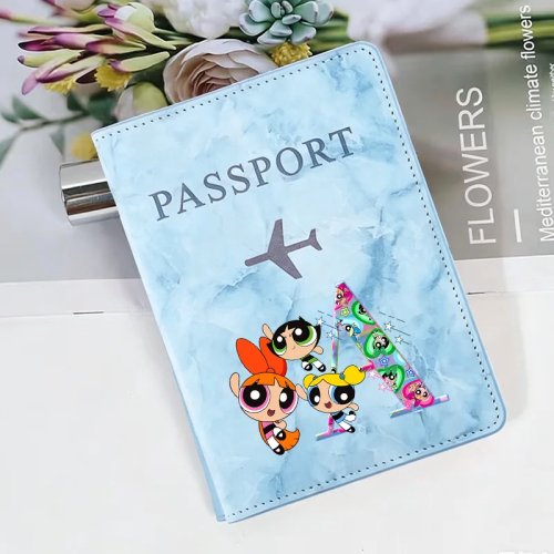 The Powerpuff Girls Passport Cover – Ultra-thin Waterproof Passport & ID Card Holder, Cute Travel Document Sleeve, Gift for Women