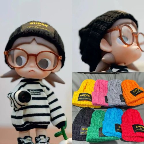 Ga Zi Jie mehrfarbige, gedrehte Strick‑Wollmütze – warme Beanie für Herbst/Winter