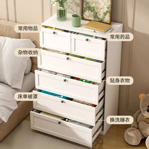Commode 5 tiroirs en acier — Armoire/chevet de rangement pour chambre et salon