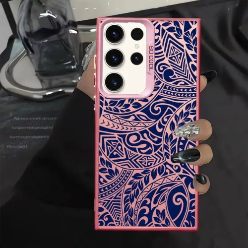 Coque personnalisée à motif ethnique pour Samsung Galaxy S26/S25 Edge/S24 FE/S23/S23 Ultra/S22/S21/S20+/Note20 Ultra