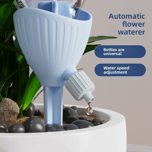 Béc tưới nhỏ giọt dùng lực trọng lực cho chậu cây, điều chỉnh lưu lượng — que tưới tự động cho cây trong nhà và ban công