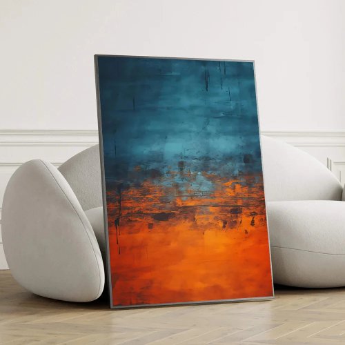 Skandinavische abstrakte Wandkunst – farbiges Leinwandbild in Rothko‑Inspiration für Schlafzimmer & Wohnzimmer