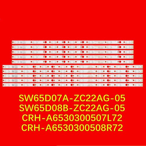 LED backlight strip for 65\" TV - replacement for models 65G5, 65G6, 65M9, 65V20, 65K5C, 65E388A, 65G565M9, TH-65FX580C, SW65D07A-ZC22AG-05, SW65D08B-ZC22AG-05
