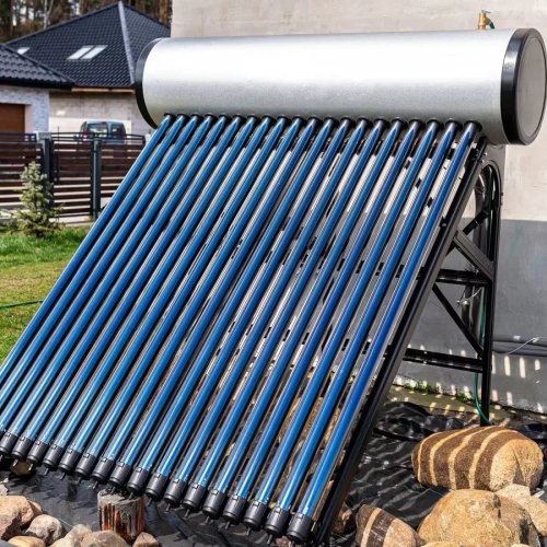 IMPOSOL 2025 Calentador de agua solar — tanque de acero inoxidable con serpentín de cobre, certificado SolarKeymark