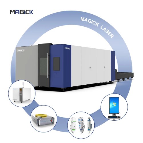 Macchina per taglio laser a fibra per metallo MKLA SER All Cover 6000×2500 mm — 12 kW / 20 kW