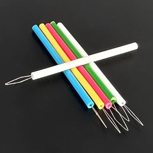 Set de 5 enhebradores de plástico para coser — Ideal para bisutería y manualidades
