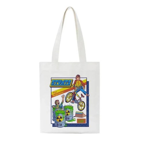 Nuovo 2026 - Borsa tote in tela carina con stampa animale disegnata a mano - Borsa a tracolla per studentesse/ragazze