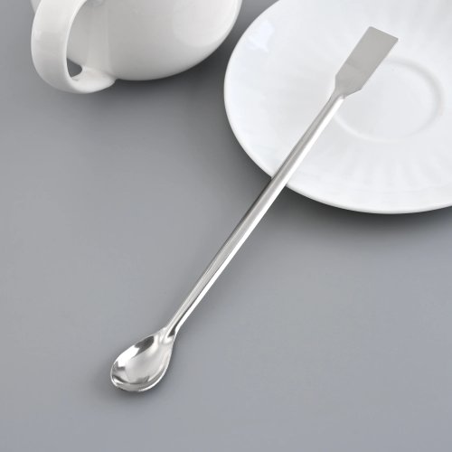 1 cái Muỗng phòng thí nghiệm 20 cm inox, hai đầu - spatula vi mô để lấy mẫu và trộn