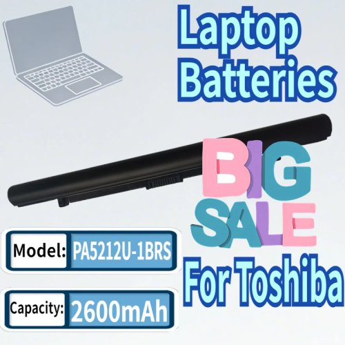 แบตเตอรี่โน้ตบุ๊กสำรอง PA5212U-1BRS / PA5358U-1BRS สำหรับ Toshiba A40/A50/C 14.8V 2600mAh