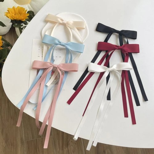 Pinza de pelo con lazo para mujer y niña — pasador/barrette de lazo largo
