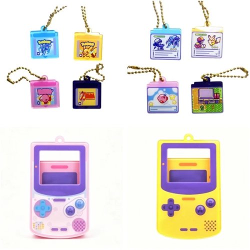 Móc khóa acrylic Kirby Game Boy shaker hai mặt, móc treo túi dễ thương, quà tặng chất lượng cho fan