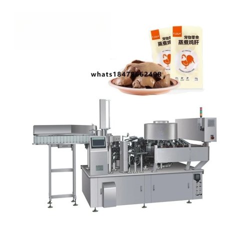 Automatic Rotary Cheese Filling & Vacuum Packaging Machine for Mozzarella Blocks & Sticks — Motorized Pouch/Bag Filler and Sealer