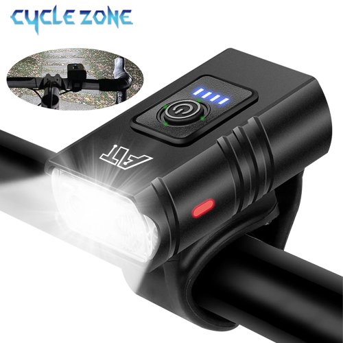 Przednia lampka rowerowa LED ładowalna USB‑C — światło na MTB i szosę, łatwy montaż