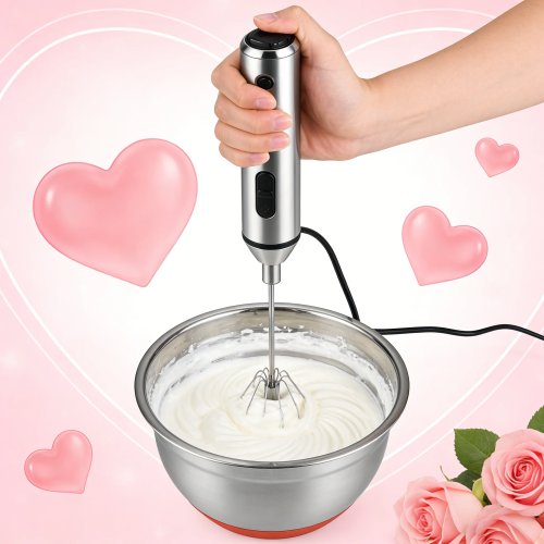 Mini Batidor 1 Segundo — Espumador de Leche y Batidor de Huevos de Mano con Un Solo Botón, Regalo de San Valentín Ideal para Reposteros Caseros y Amantes del Café