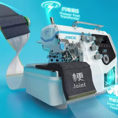 Оверлок JACK Urus C7 — швейная машина, шьёт платья с бисерными аппликациями