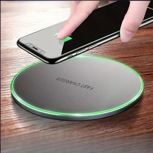15W 急速 ワイヤレス充電パッド（Qi） iPhone 13〜17（Pro/Pro Max、Mini、XS/XS Max、X、XR）および Samsung/Xiaomi/Huawei 対応 — USB給電・誘導充電