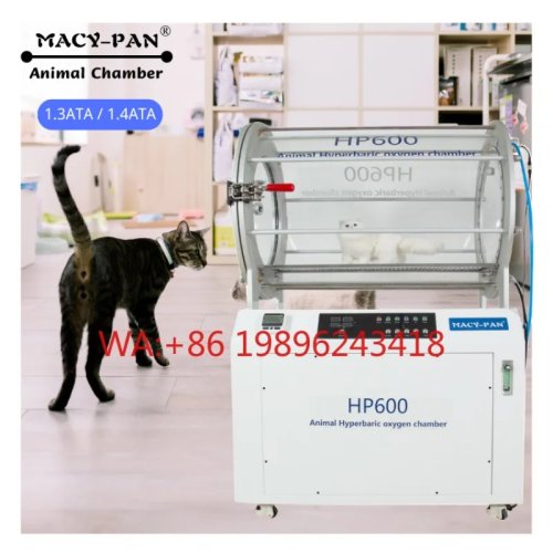 Macy-Pan 1.3 ATA Pet Hyperbaric Oxygen Chamber — Glass Hyperbaric Chamber for Wound Therapy (Dogs & Cats)