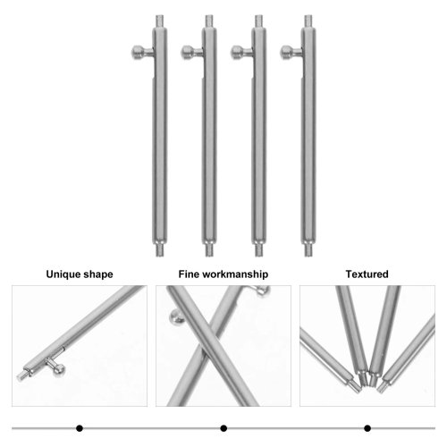 Set de 4 herramientas para remover pasadores (spring bar) de reloj — punta horquilla para brazaletes metálicos y tubos de liberación rápida