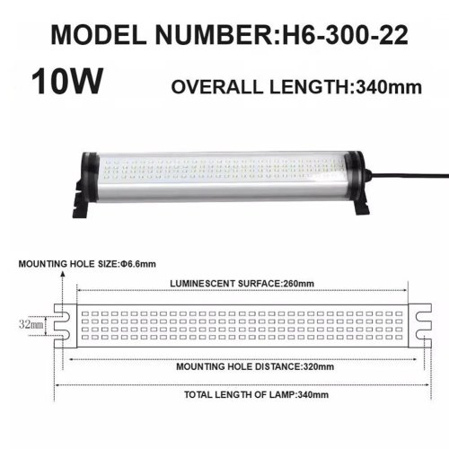 Lampe LED antidéflagrante résistante à l'huile, câble 80 cm, support pivotant 360° pour machines CNC