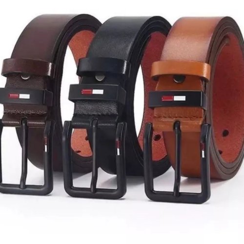 Heren PU leren riem met vierkante pinnensluiting – Zakelijk en casual, zwart/bruin