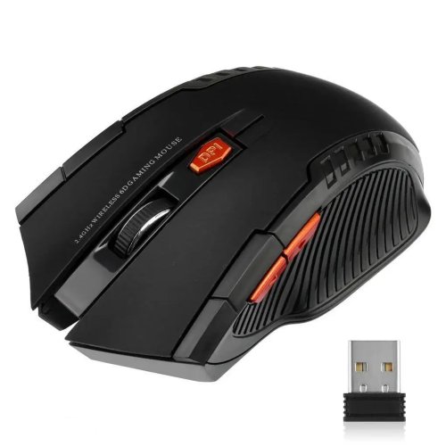 Бездротова мишка 2.4G ігрова 1600 DPI оптична, 6 кнопок з USB‑приймачем для ПК та ноутбука