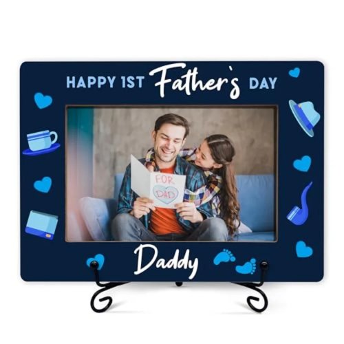 Bingkai foto untuk Ayah — 'Happy 1st Father's Day'‎, hadiah dari anak laki-laki/anak perempuan untuk ulang tahun, Natal atau sebagai ucapan terima kasih