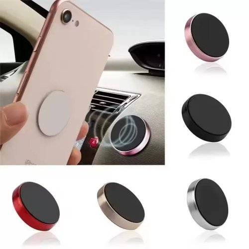 Support magnétique voiture universel pour smartphone — fixation tableau de bord / murale avec pastille magnétique, compatible iPhone, Xiaomi, Huawei, Samsung