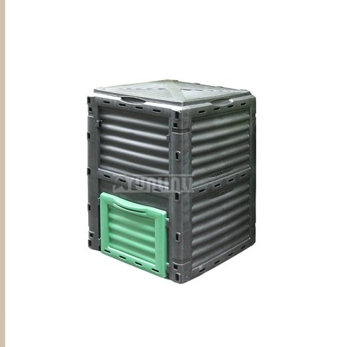 Compostiera 300 L per giardino — Contenitore per compostaggio di scarti di cucina, foglie e concime organico
