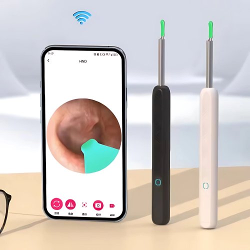 Smart visual ear cleaner with 1080P camera — HD otoscope/endoscope earpick for earwax removal