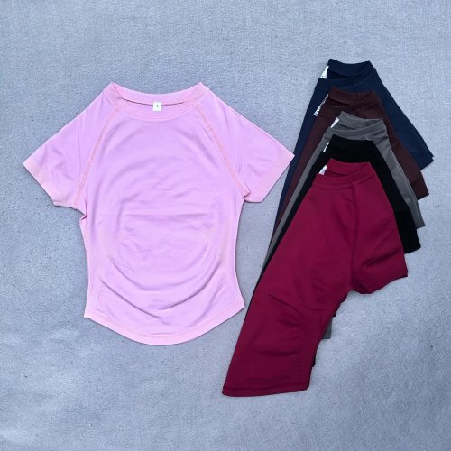 DF Impact Women's Short Sleeve Crop Workout Top — Lightweight Longline Yoga Tee