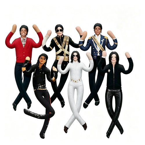 Michael Jackson Plüschpuppe – Gelenkige, posierbare Cosplay-Figur; Kuschelpuppe als Zimmer-Deko & Geschenk