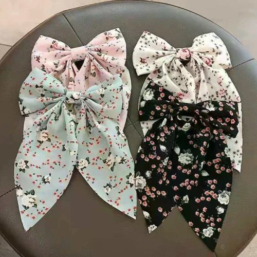 Kẹp tóc nơ lớn phong cách Hàn Quốc - Kẹp tóc hoa nhỏ tươi mới, kẹp tóc hình mỏ vịt