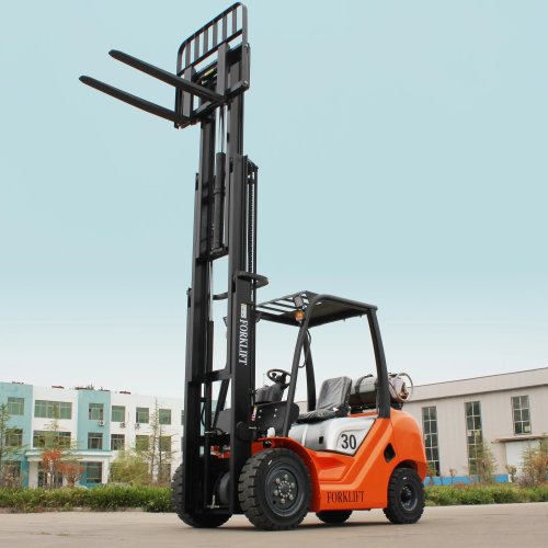 Xe nâng LPG 3000 kg động cơ Nissan K25, lốp đặc, chiều cao nâng 3–6 m