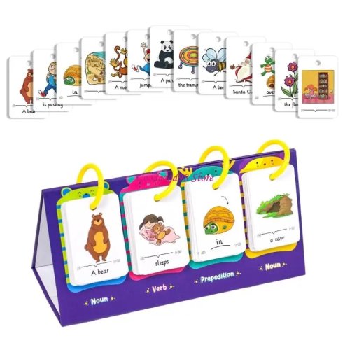 80 thẻ xếp câu tiếng Anh cho trẻ em - bộ học sớm dùng cho học tại nhà và lớp học