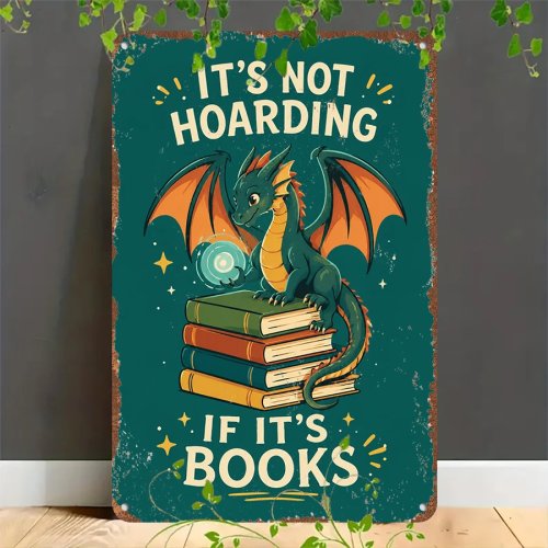 Biển thiếc phẳng 2D kiểu cổ — biển kim loại vintage họa tiết rồng, trang trí nhà, gara, quán cà phê, quán bar và vườn
