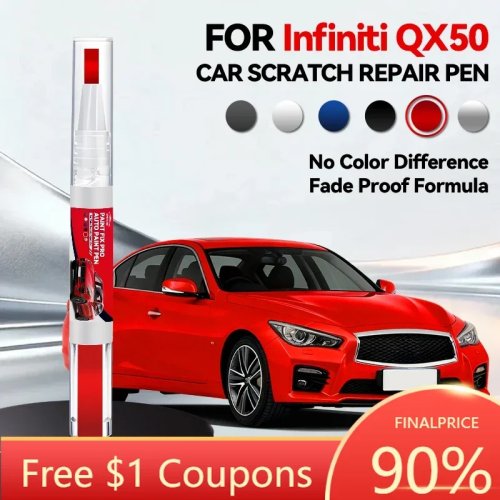 Caneta de Reparação de Pintura para Carro INFINITI QX50 2013-2025 - Retoque de Pintura - Branco QM1, Cinzento QBE, Azul BW5, Vermelho NBA G