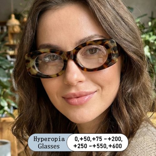 Gafas de lectura retro para mujer, montura gruesa, fotocromáticas, antiluz azul, lentes progresivas +1.25 a +2.5