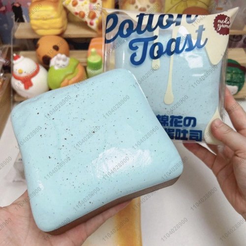 Squishy pane marshmallow menta e cioccolato, lento ritorno — giocattolo morbido antistress